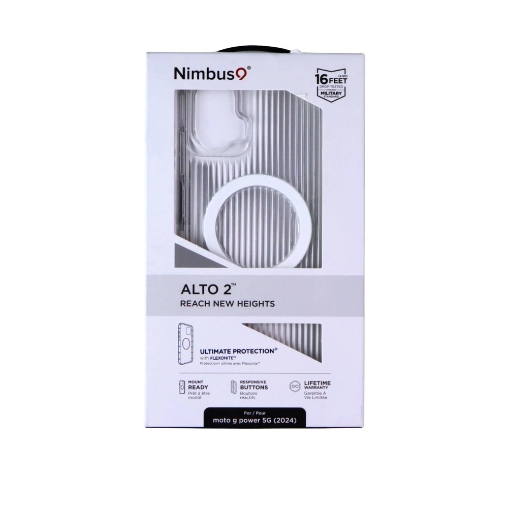 Nimbus9 Alto 2 Case for Moto G Power 5G 2024 Clear 16ft Drop Test Military Grade